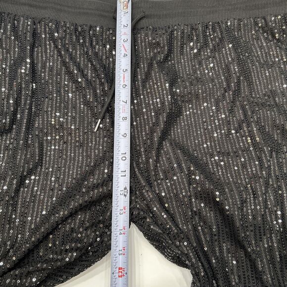 Nikki Lund Womens Size 2X Black Full Sequin Drawstring Pull On Pants Joggers NWT - Picture 11 of 12